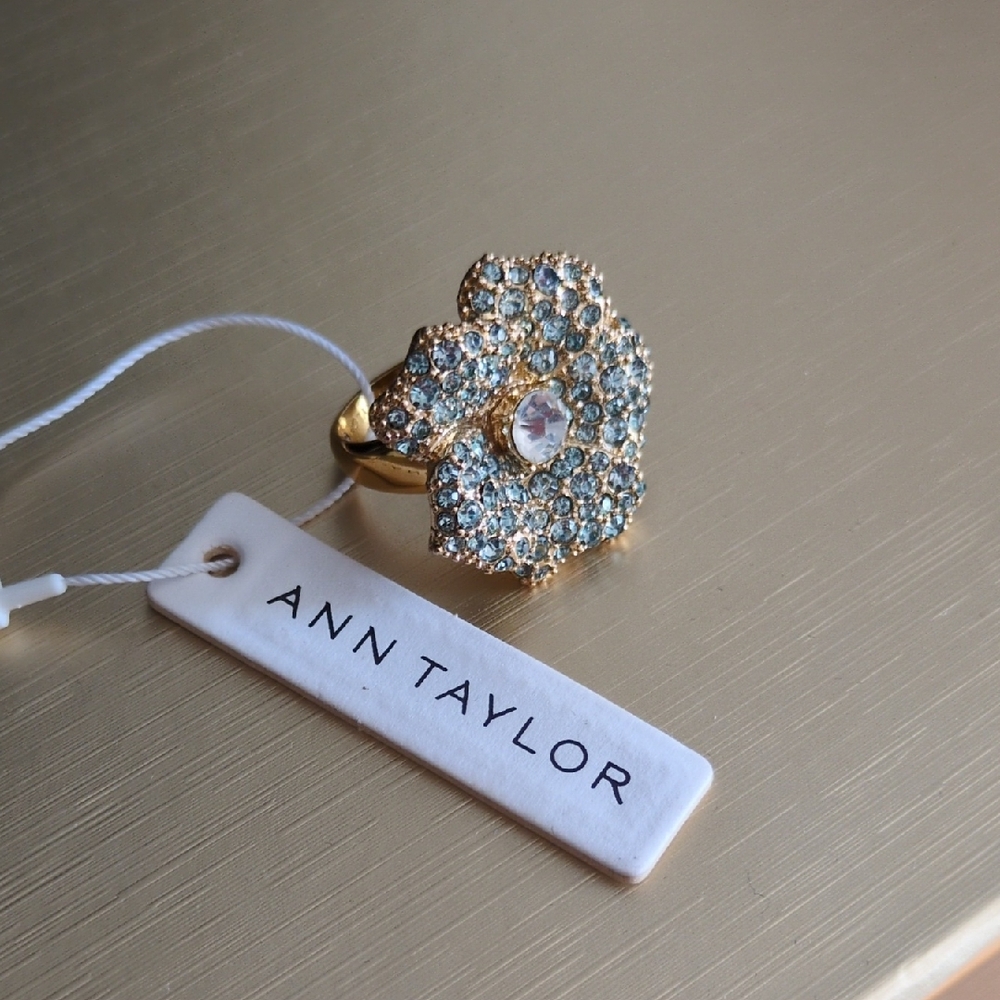 New Ann Taylor Gold and Silver Floral Ring
